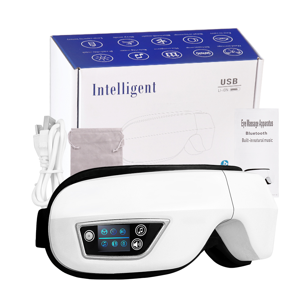 Light Therapy Glasses - Elektrisches Augenmassagegerät, Bluetooth, Musik, Luftdruck, Vibrationsmassage,