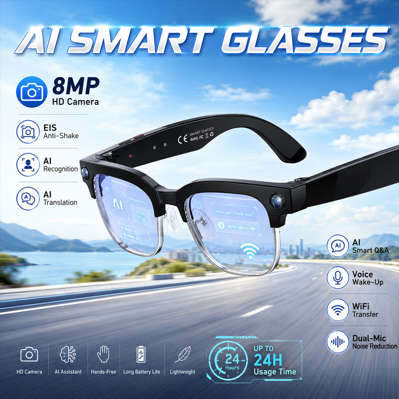Smart Glasses Lens - W630 HeyCyan KI-Sprachaktivierung Intelligente Übersetzungs- und