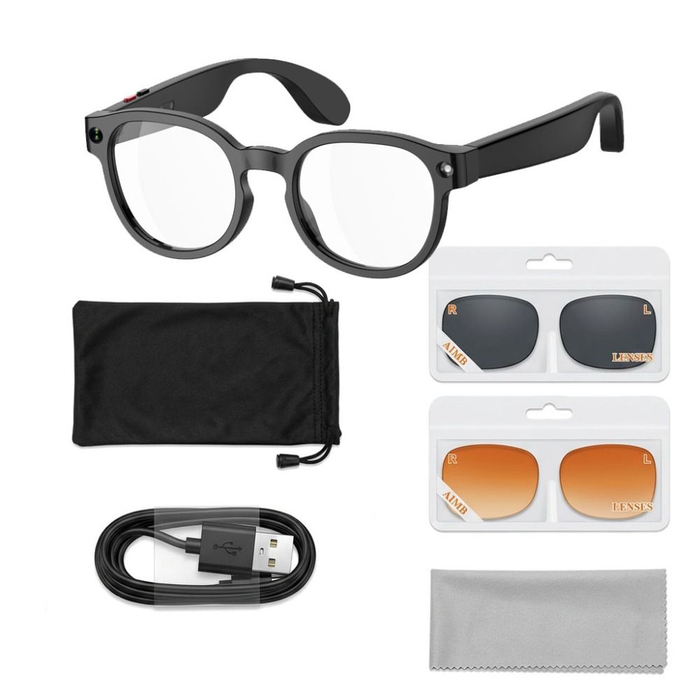 Smart Glasses Lens - 2-in-1 KI-Smart-Brille HD Foto Video Sprachübersetzung