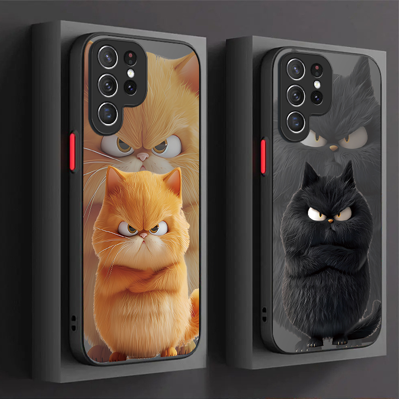 Samsung Galaxy A55 - Angry Cat Paar-Style Hülle für Samsung