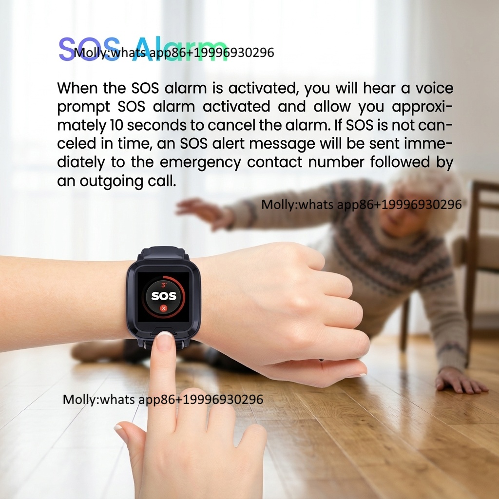 Fall Detection Watch - 4G GPS-Tracking-Armband mit Herzfrequenz- und Gesundheitsüberwachung,