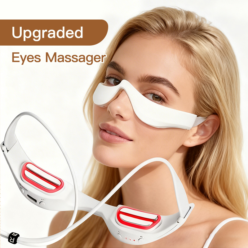 Light Therapy Glasses - Rotlichttherapie-Massagegerät für die Augenpartie, Rotlichttherapie-Augenlifting-Gerät mit