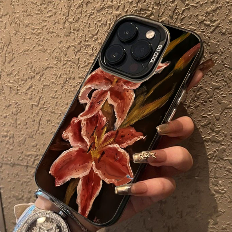 Xiaomi Poco X6 - Ölgemälde Lilie Blume Retro Muster Telefon