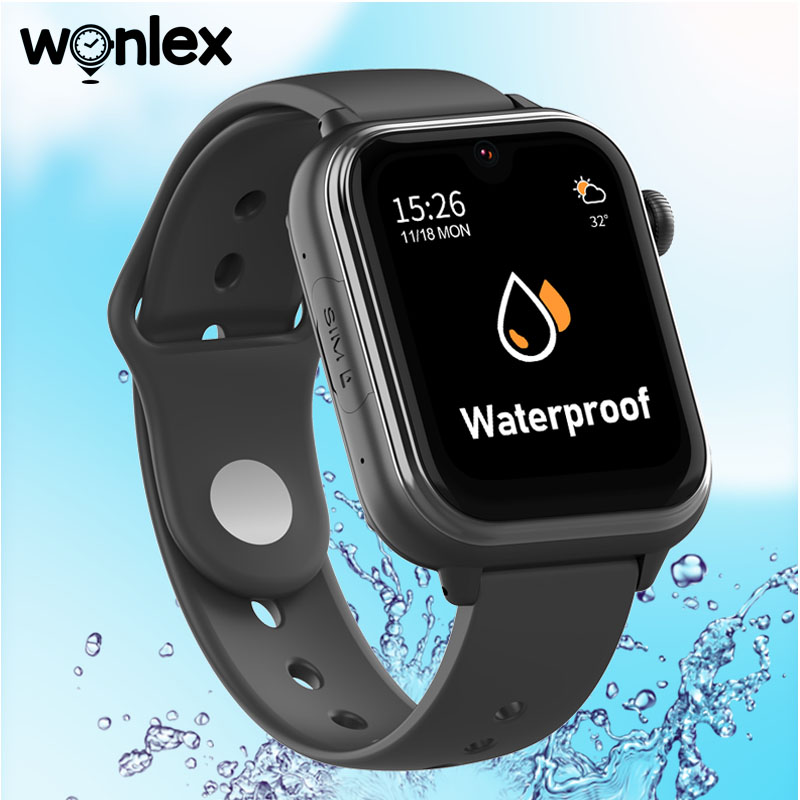 Fall Detection Watch - Wonlex KT37 GPS-Smartwatch für Kinder, AI-Sprachassistent,