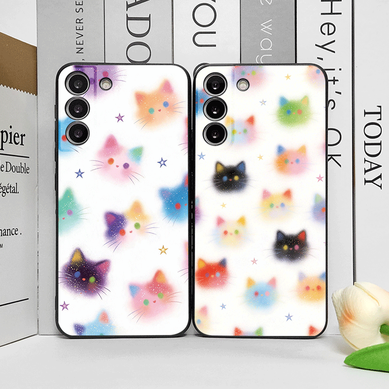 Huawei Mate 60 - Lustige Graffiti Bunte Katzenkopf Bedruckte Handyhülle