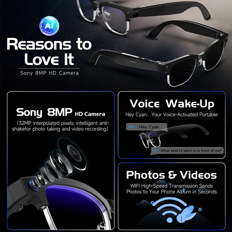 W630 HeyCyan KI-Sprachaktivier – Smart Glasses Lens Bewertung und Preis