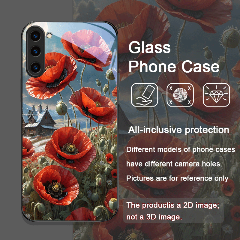 Retro Mohnblumen-Blütenmuster  – Samsung Galaxy S24 Bewertung und Preis